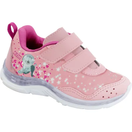 Tênis Infantil Klin Com Luzes Estrelinha E Fofura Rosa
